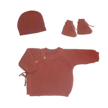 Lot Brassiere Bonnet Chausson Terracotta Trois Kilos sept le lot