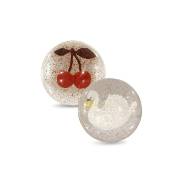 Lot de 2 balles rebondissantes Cerise et Cygne KONGES Produit face2