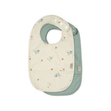 Lot de 2 bavoirs avec poche Cam Cam Bicycles