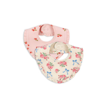 Lot de 2 bavoirs bandana  Bella Rosita Konges Slojd face 