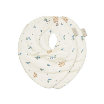 Lot de 2 bavoirs bandana jersey Cam Cam Copenhagen blueberries 