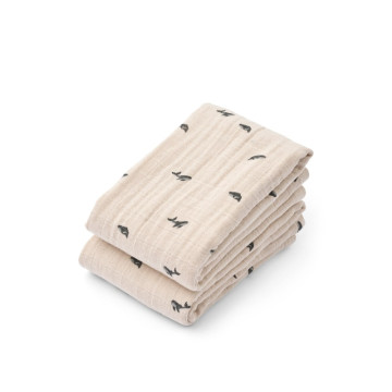 Lot de 2 langes en mousseline de coton Lewis LIEWOOD face