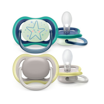 Lot de 2 Sucettes Ultra Air Day and night 6-18M Phillips Avent lot 