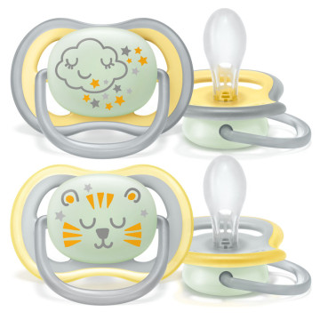 Lot de 2 Sucettes Ultra Air Nuit Déco 18M+ Phillips Avent lot 