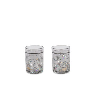 Lot de 2 tasses pailletés Dino Konges Slojd face