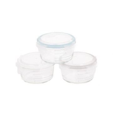 Lot de 3 Bols de Conservation en verre 360 ml BO JUNGLE