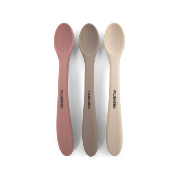 Lot de 3 cuillères en silicone Rose Mix Filibabba produit