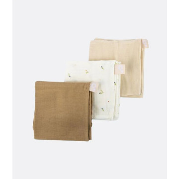 Lot de 3 langes gaze de coton Lovely Sweety cream Babymoov produit