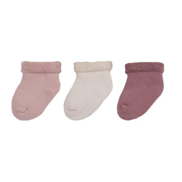 Lot de 3 Paires de Chaussettes 0-6m Rose Trois Kilos Sept 1