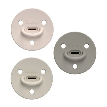 Lot de 3 sucettes Choochoo Besty Taille 2 Elhee face 