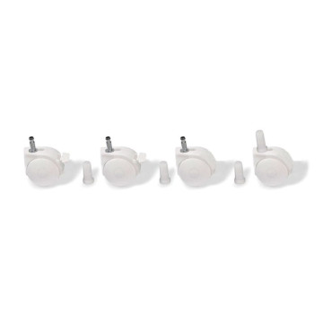 Lot de 4 roulettes pivotantes blanches PINOLINO produit