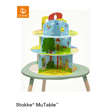 Maison de jeu 3 niveaux pour table d'activité MuTable™ V2 Stokke produit face