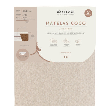 Matelas Coco 60 x 120 Candide packaging zoom