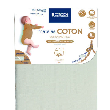 Matelas Coton déhoussable 360° Candide zoom
