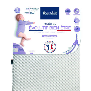 Matelas Evolutif Bien Être déhoussable 360° Candide zoom