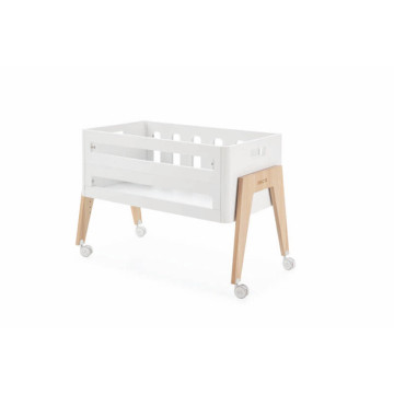 Lit bébé 60 x 120 cm à roulettes en bois - Combelle – Lulu au lit