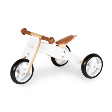 Mini-draisienne 3 roues Charlie Blanc/Naturel Pinolino