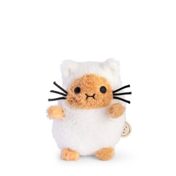 Mini Peluche Ricespud Chat Blanc Noodoll de face