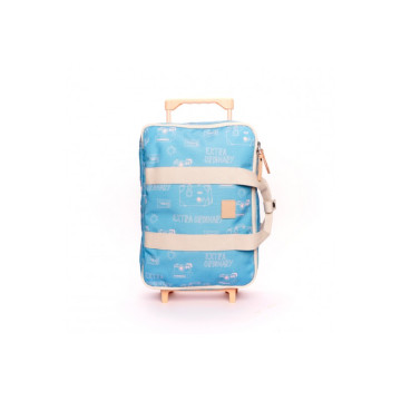 Mini valise à roulettes Extradordinary Jojo Factory face