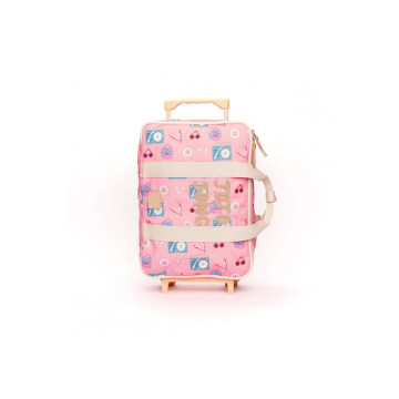 Mini valise à roulettes Jojo Song Jojo Factory face
