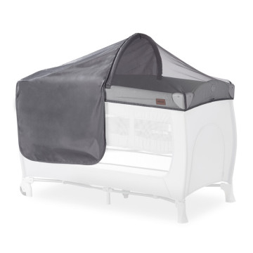 Moustiquaire et pare-soleil pour lits de voyage Hauck gris Hauck produit face
