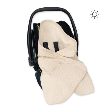 Nid d’ange multifonctions été Biside 0-12m Quilted + Jersey Bemini Cream
