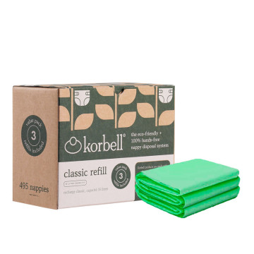 Pack de 3 recharges poubelle à couches CLASSIC 16L Korbell produit