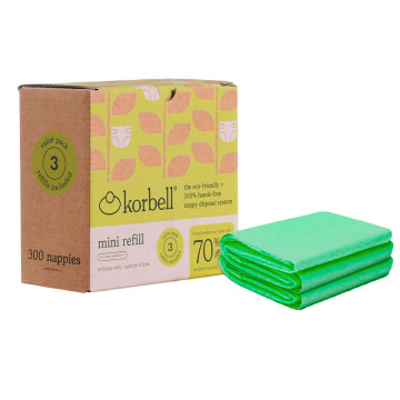 Pack de 3 recharges poubelle à couches MINI 9L Korbell produit