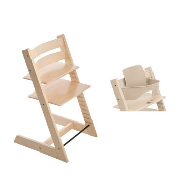 Pack Chaise haute Tripp Trapp® Hêtre + baby set Naturel STOKKE pack