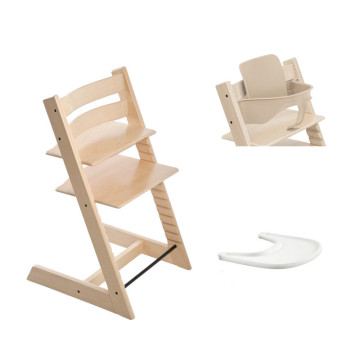 Pack Chaise haute Tripp Trapp Hêtre + Baby Set + tablette Naturel STOKKE pack