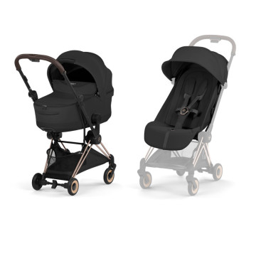 Pack Duo Poussette ultra-compacte Coya Confort 2026 avec nacelle pliable Cybex cover