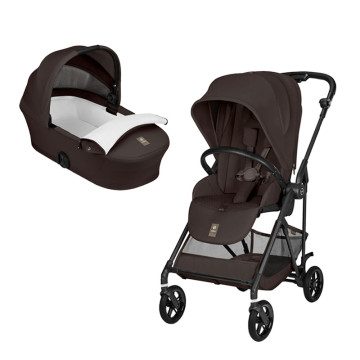 Pack duo Poussette Melio Carbon 2026 + Nacelle Melio Cybex cover
