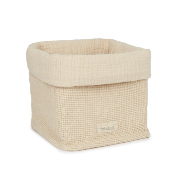 Panier en coton lavé Wabi-Sabi Nobodinoz ginger