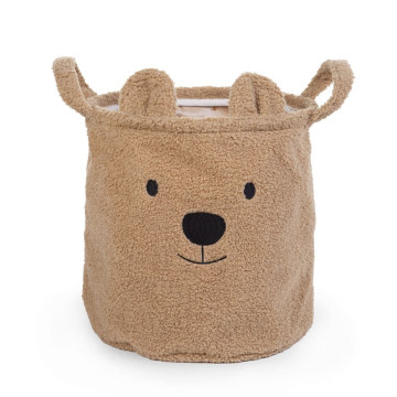 Panier de rangement Teddy beige 30 x 30 cm Childhome