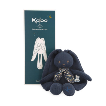 Pantin lapin 25 cm bleu nuit Kaloo packaging