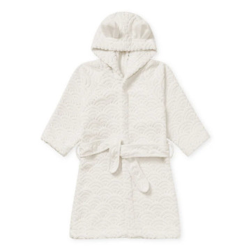 Peignoir à capuche avec oreilles 1-2 ans  Cam Cam Off White 