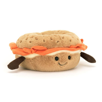 Peluche Amuseable Bagel Jellycat profil