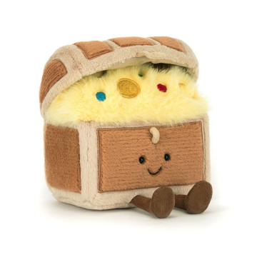 Peluche Amuseable Coffre aux trésors Treasure Chest Jellycat côté