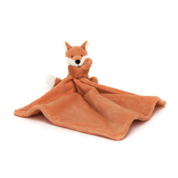 Peluche avec doudou Bashful Fox Soother Jellycat produit face