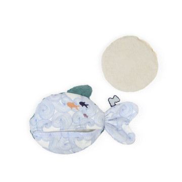 Peluche bouillotte Poisson Petit Kaloo billes