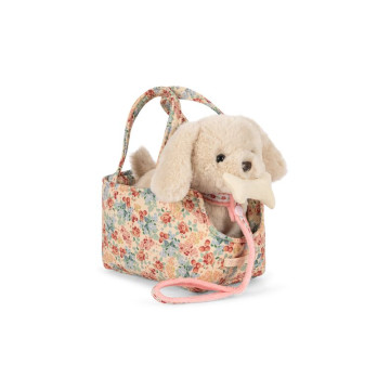 Peluche Chiot Aiko Dans Son Panier Konges Slojd
