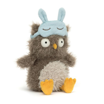 Peluche Chouette Audrey Hootsoftly Jellycat profil