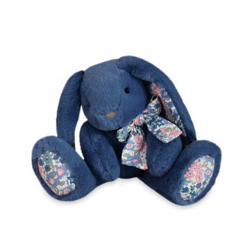Peluche Copain Calin Lapin Bleu 25 cm Histoire d'Ours Produit face