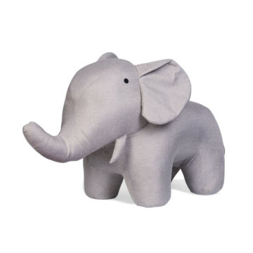 Peluche Éléphant debout Lin Gris Childhome côté