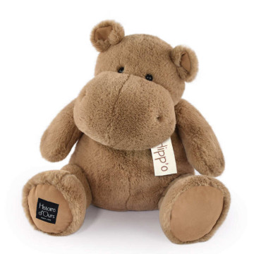 Peluche Hippopotame marron chocolat chaud 40 cm Histoire d'Ours