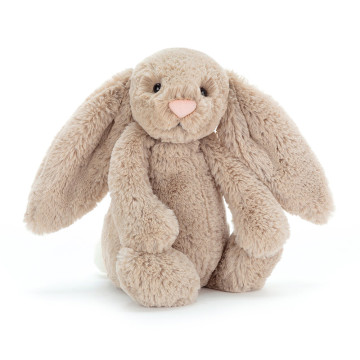 Peluche Lapin Bashful Bunny Beige Original Medium Jellycat côté 