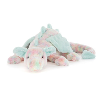 Peluche Lazulia Dragon Huge Jellycat côté