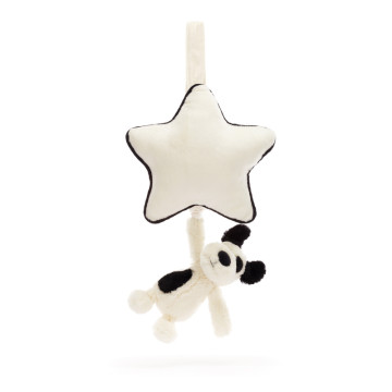 Peluche musicale Bashful Black & Cream Puppy Jellycat produti face