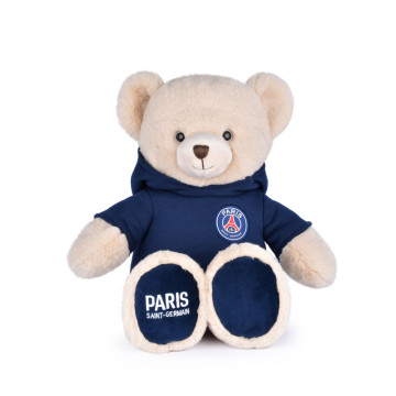 Peluche officielle OURS PSG capuche 35 cm Doudou et Compagnie produit