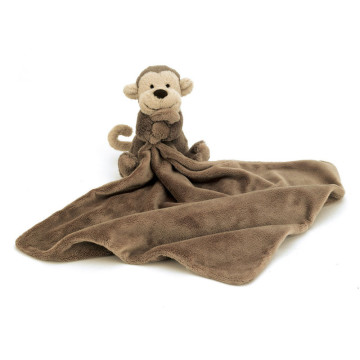 Peluche Singe Bashful Monkey avec doudou Jellycat face 2